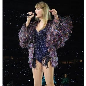 Rainbow Tinsel Jacket by Nasty Gal